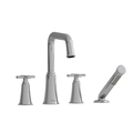 Riobel 4-Piece Deck-Mount Tub Filler With Hand Shower MMSQ12XBK